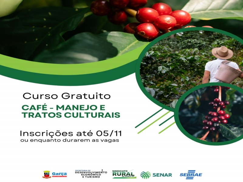 Curso Gratuito de Caf - Manejo e Tratos Culturais em Gara