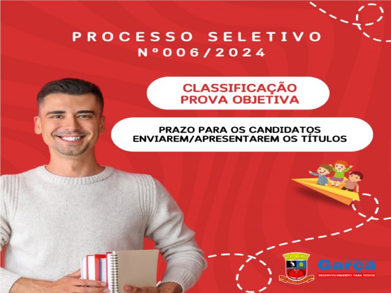 Classificao e apresentao de ttulos do Processo Seletivo n 006/2024