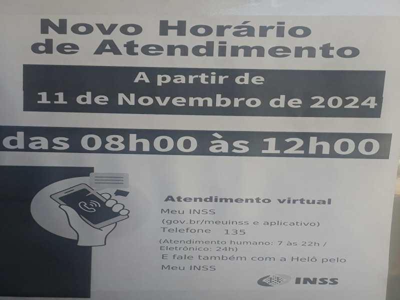 INSS divulga novo horrio de atendimento em Gara