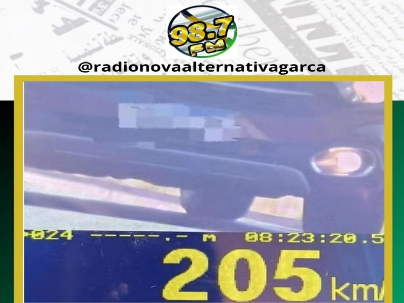 Motorista  flagrado a mais de 200 km/h na Rodovia Castello Branco em Santa Cruz do Rio Pardo