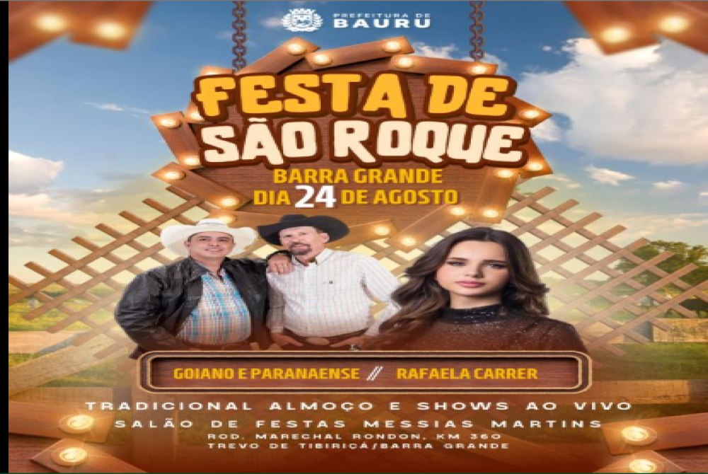 Festa de S�o Roque ser� realizada em Barra Grande neste domingo (24).