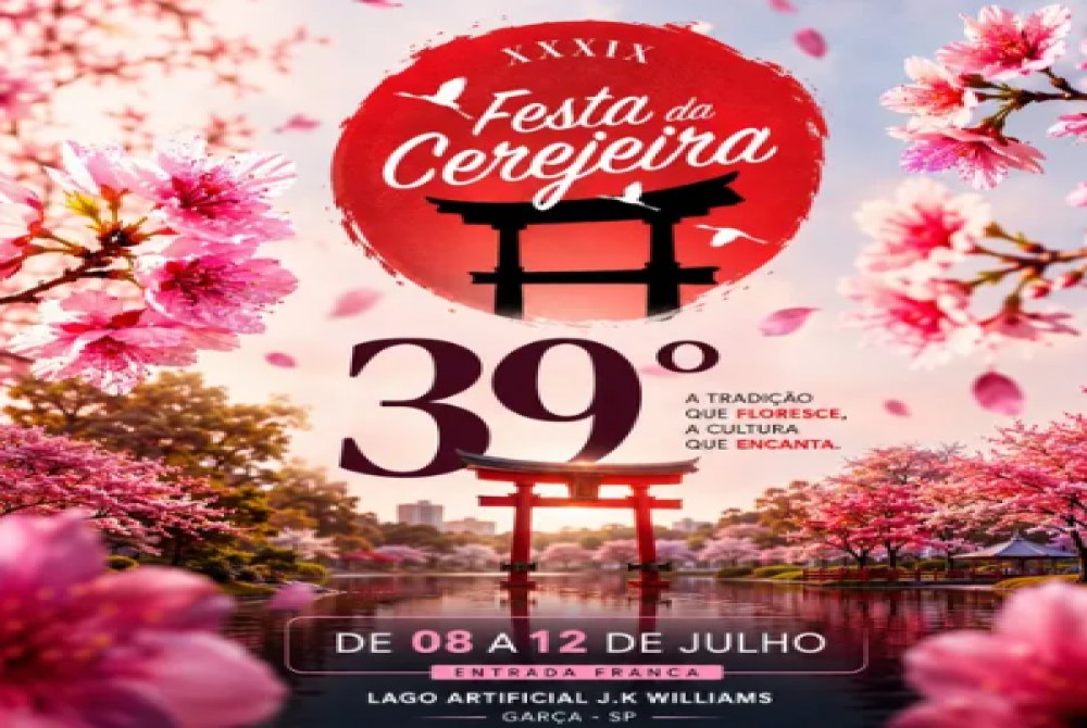 Esta chegando a 39� Festa da Cerejeira com resgate cultural e expectativa de grande p�blico.