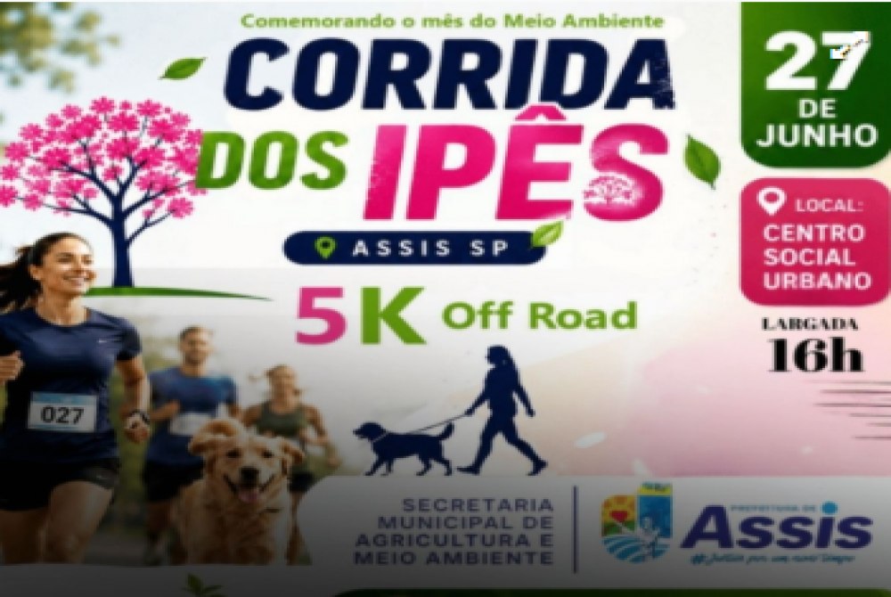 Corrida dos Ip�s ocorre neste s�bado e contar� com vacina��o antirr�bica gratuita no CSU.