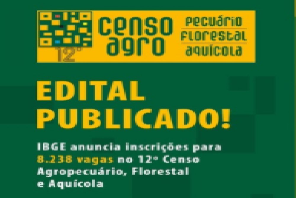 IBGE PRORROGA INSCRI��ES PARA SUPERVISORES DO CENSO AGROPECU�RIO EM MAR�LIA.