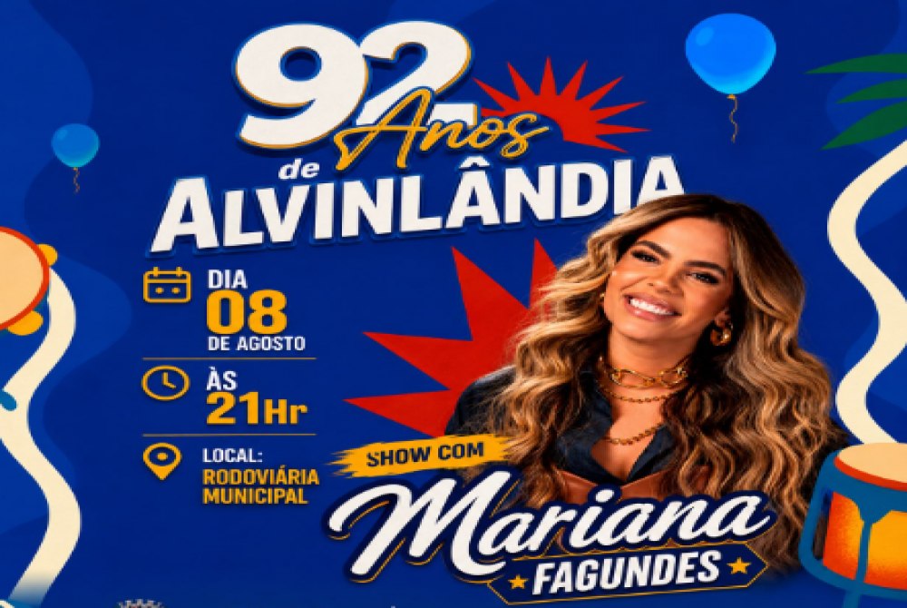 Alvinl�ndia celebra 92 anos de emancipa��o com grande festa gratuita e diversos ritmos neste s�bado.