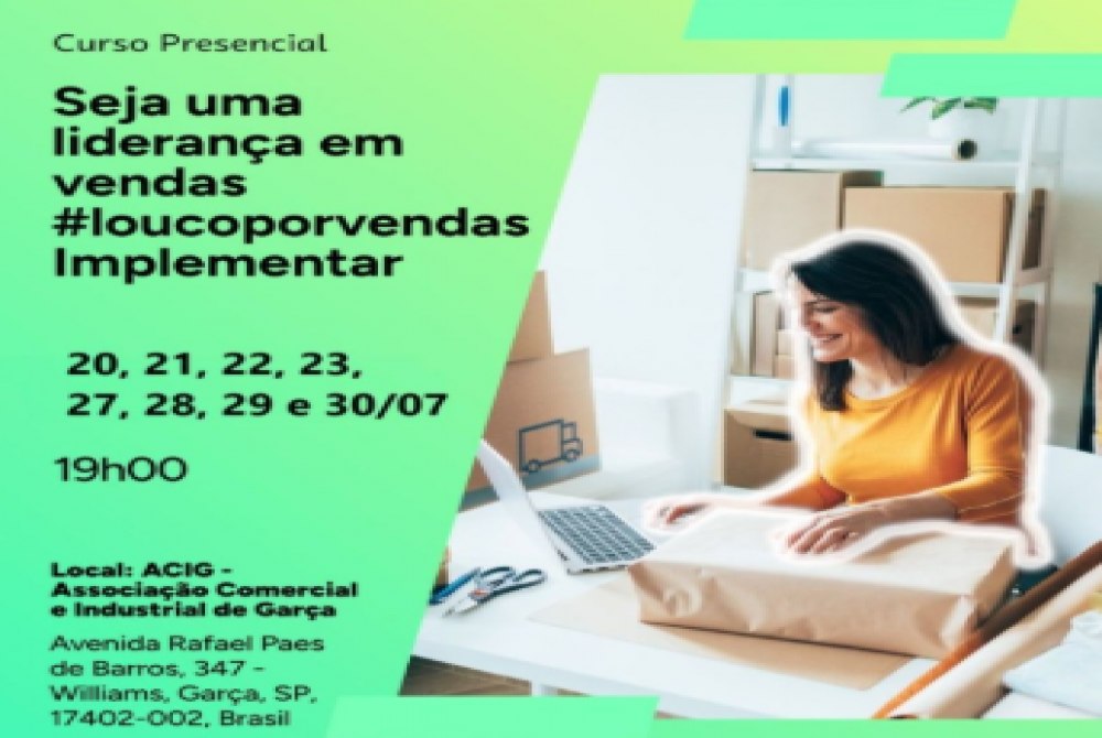 GAR�A CONTA COM CURSO GRATUITO DE LIDERAN�A EM VENDAS PARA EMPREENDEDORES.