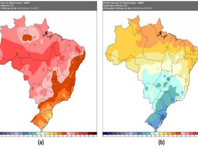 Inmet: junho ter temperaturas acima da mdia em grande parte do pas