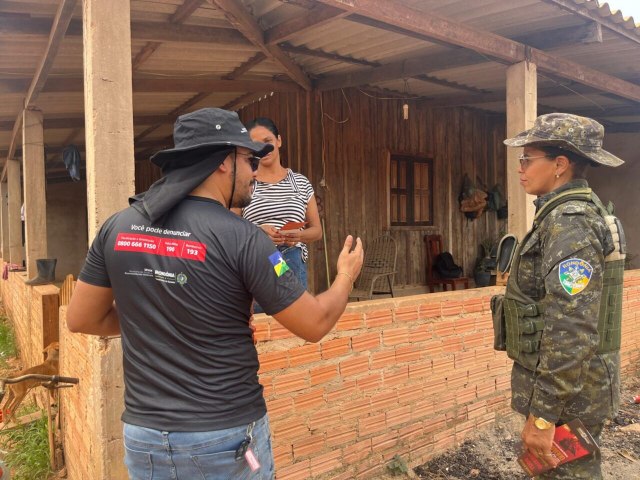 Aes de conscientizao sobre combate s queimadas e incndios florestais contemplam moradores de Candeias do Jamari e distritos