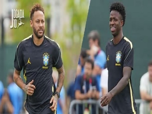 Com grupo reduzido, Sele��o Brasileira treina nos EUA; Neymar n�o desgruda de Vini