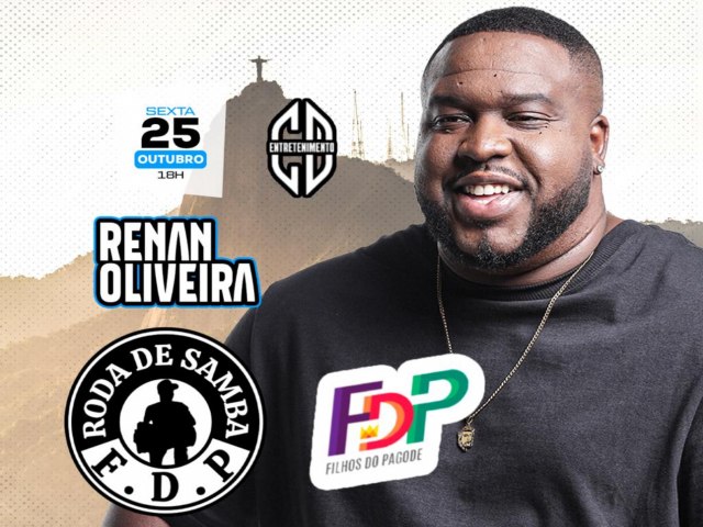 CD Entretenimento estria com roda de samba com Renan Oliveira 