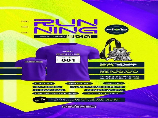 Corrida Running FMD une esporte, m�sica e lazer com shows de Edi Venas e Neg�o da Marcha
