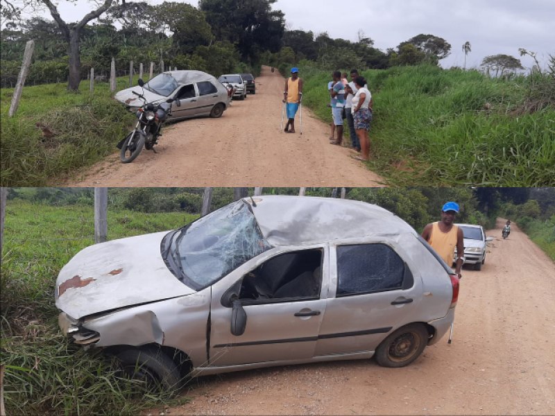 ACIDENTE: Veculo capota na Zona Rural de Mutupe