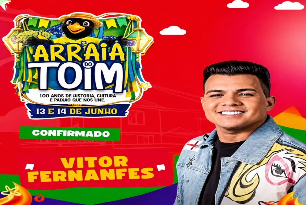 Prefeitura de Mutu�pe anuncia mudan�a em atra��o do Arrai� do Toim e confirma Vitor Fernandes na festa do centen�rio