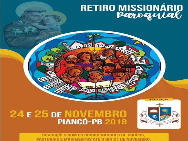 ATENÇÃO! Paróquia de Piancó promoverá RETIRO MISSIONÁRIO - 