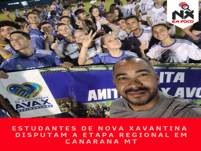 Estudantes de Nova Xavantina disputam a etapa regional em Canarana.