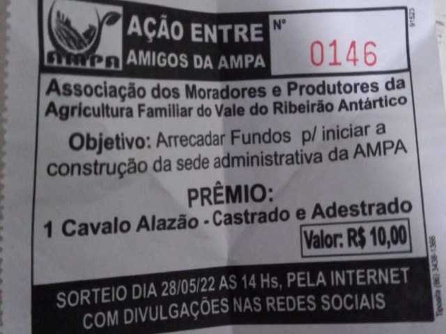 Representante da Associação de Moradores do vale do Ribeirão antártico o  Advogado Wande Alves Diniz faz esclarecimento sobre a Rifa do cavalo .