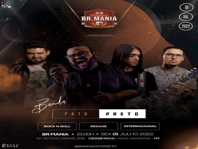 Sextouuuu e hoje  as 21 horas comeca o Show com a Banda @bandapatopreto , vendas de mesa no @br_manianx , cheguem cedo para garantir  a sua , as primeiras dez mesas a 1 primeira cerveja e por conta da casa.