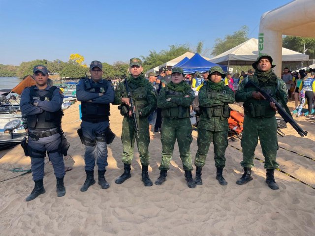 Polcia Militar est realizando Policiamento Ostensivo na Beira Rio e Policiamento Fluvial no 19 Festival de Pesca de Nova Xavantina.