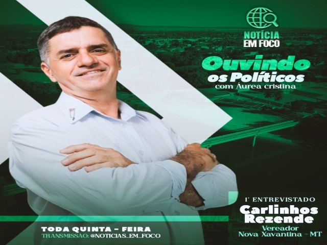 Primeiro Entrevistado do Quadro Ouvindo os Polticos Carlinhos Resende 