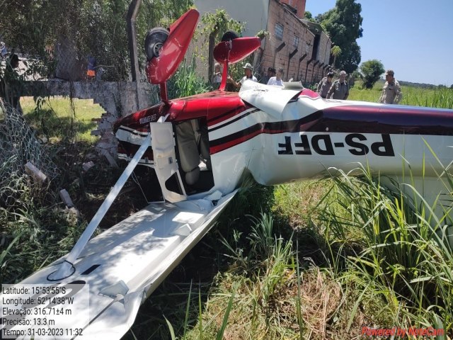 Aeronave de Pequeno porte cai em Aragaras 