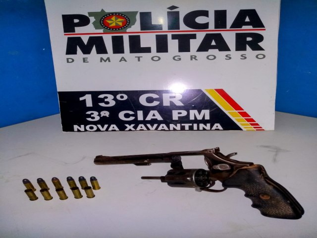 Polcia Militar prende Homem por tentativa de homicdio  e Porte ilegal de Arma em Nova Xavantina.