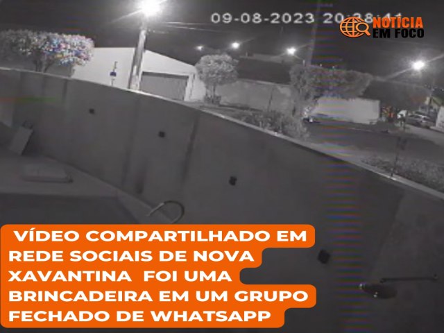 Vdeo postado em um grupo de  WhatsApp ontem a noite numa brincadeira tem repercusso, 