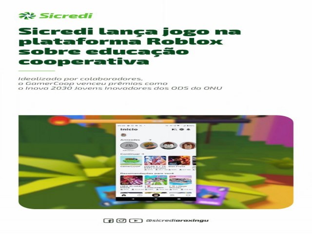 Sicredi lana jogo na plataforma Roblox sobre educao cooperativa