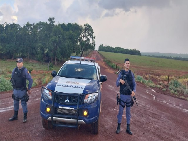 PM realiza patrulhamento rural em Nova xavantina.