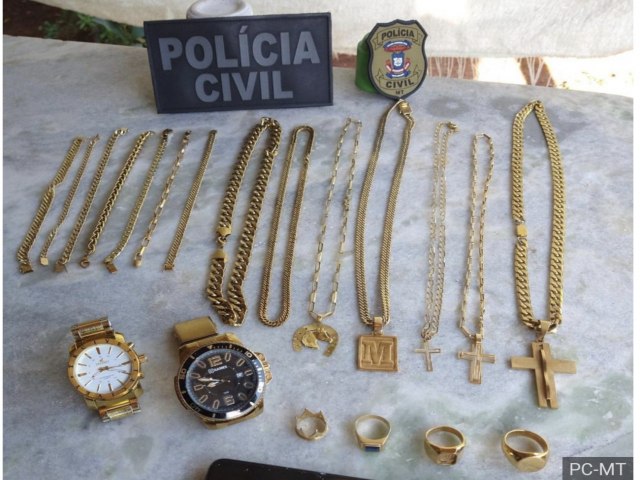 Polcia Civil cumpre mandado de busca e recupera joias roubadas em Barra do Garas