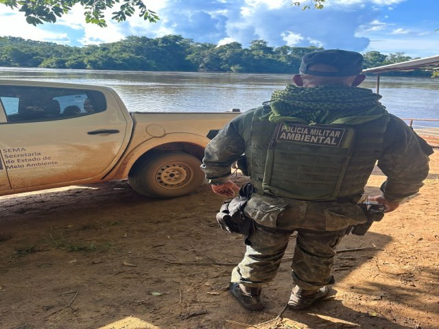 OPERAO CONJUNTA RESULTA EM APREENSO DE ARMA E MATERIAL DE PESCA PREDATRIA NO RIO DAS MORTES