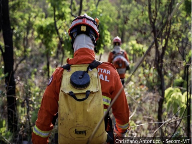 Corpo de Bombeiros combate 54 incndios florestais em Mato Grosso neste sbado (14)