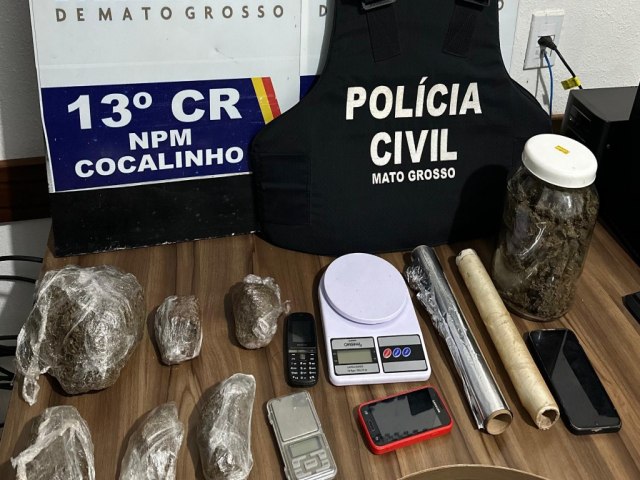 Pol�cias Civil e Militar prendem membro de fac��o e apreendem adolescentes e drogas em Cocalinho