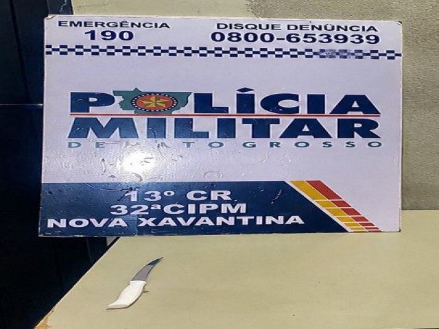 Homem � preso ap�s amea�ar comerciante com faca em Nova Xavantina