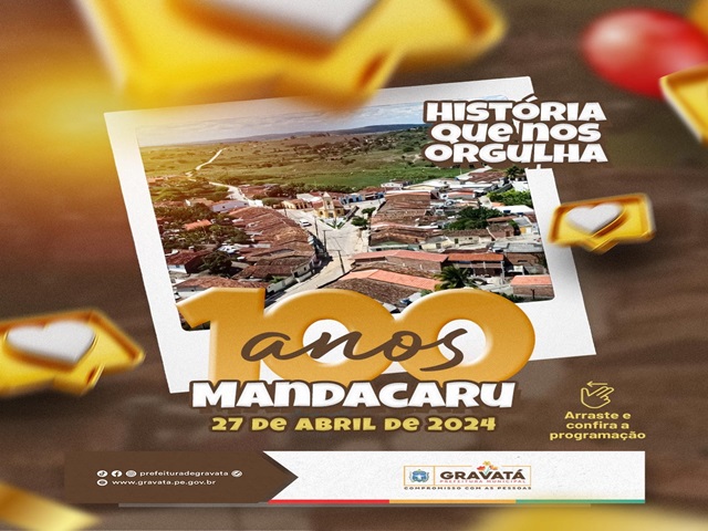 Gravat/PE: Mandacaru tem trs dias de festa para comemorar 100 anos do distrito