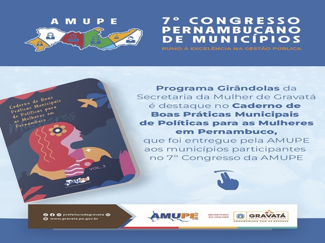 Programa Girndolas da Secretaria da Mulher de Gravat,  destaque no Caderno de Boas Prticas Municipais de Polticas para as Mulheres em Pernambuco