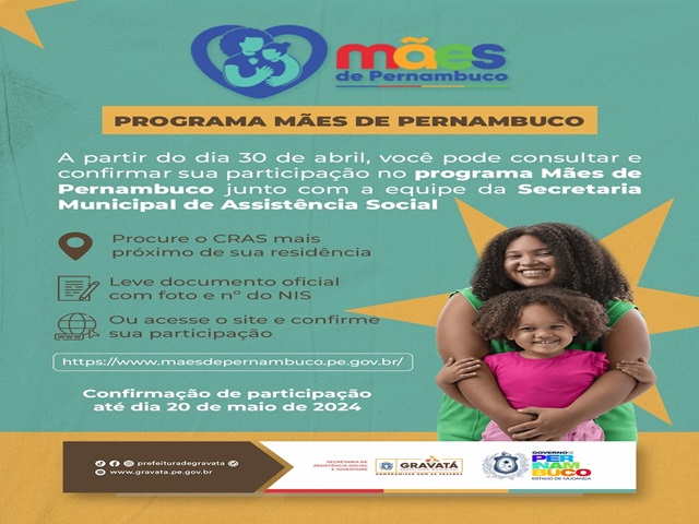 Prefeitura de Gravat auxilia mulheres com interesse em participar do Programa Mes de Pernambuco entre 30 de abril e 20 de maio