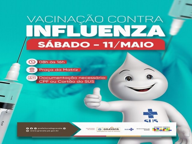 Dia de D de Vacinao contra influenza acontece no prximo sbado (11)