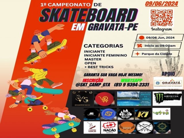 1 Campeonato Gravataense de Skateboard promete dia de manobras radicais 