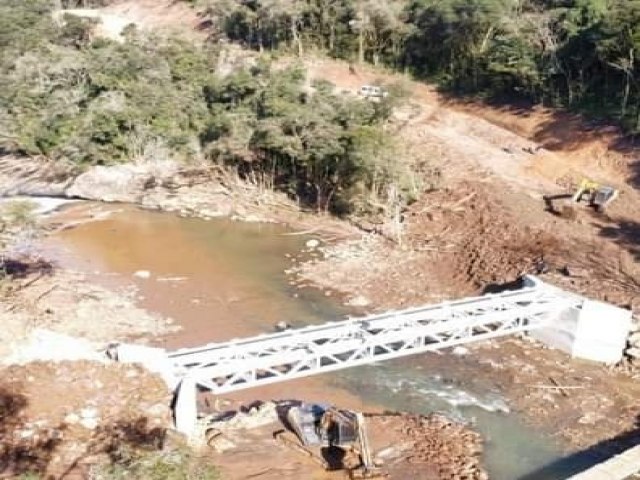 Ponte provisria entre Nova Prata e Vista Alegre do Prata ser inaugurada no domingo (28)