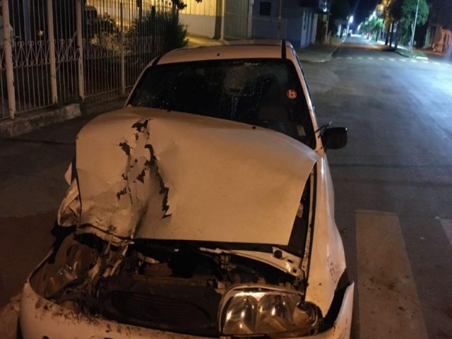 Erval Seco: Coliso durante a madrugada deixa condutor ferido no centro da cidade.