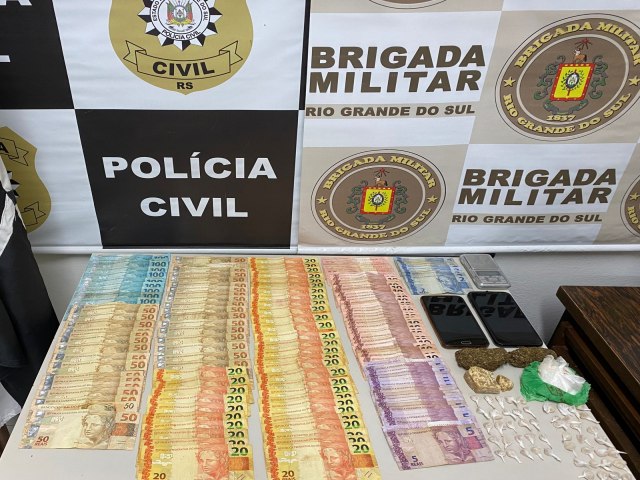 Operao da Policia apreende drogas e dinheiro em Santo Augusto