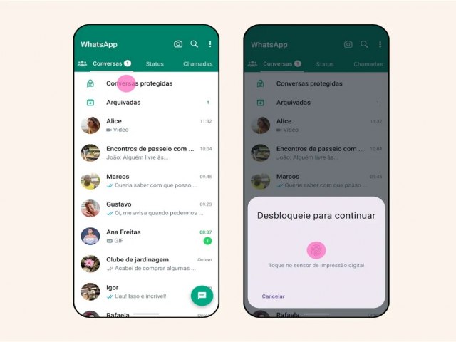 WhatsApp ganha recurso para proteger conversas com senha ou biometria