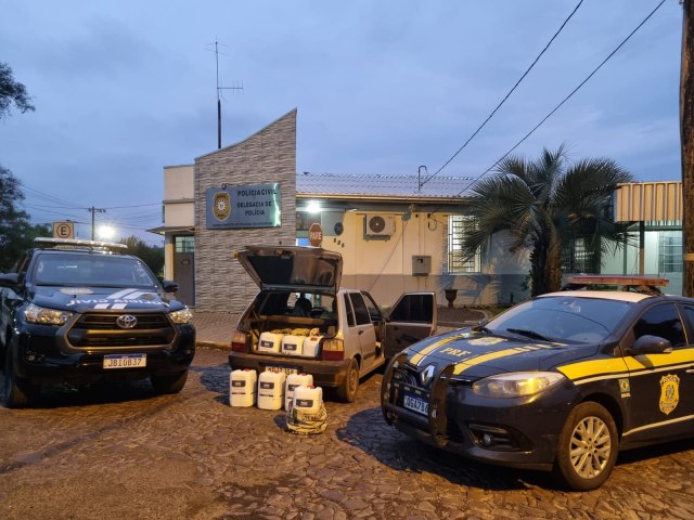 PRF e PC prendem contrabandista em Tiradentes do Sul com meia tonelada de agrotxicos ilegais 