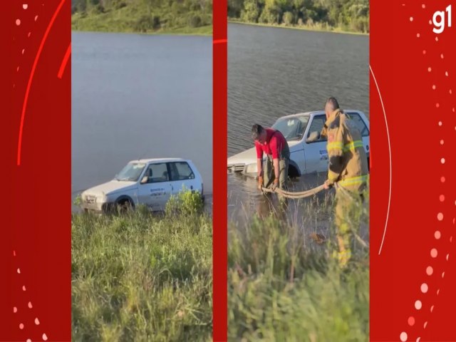 Agrnomo da Emater  preso aps cair em lago com carro oficial no RS