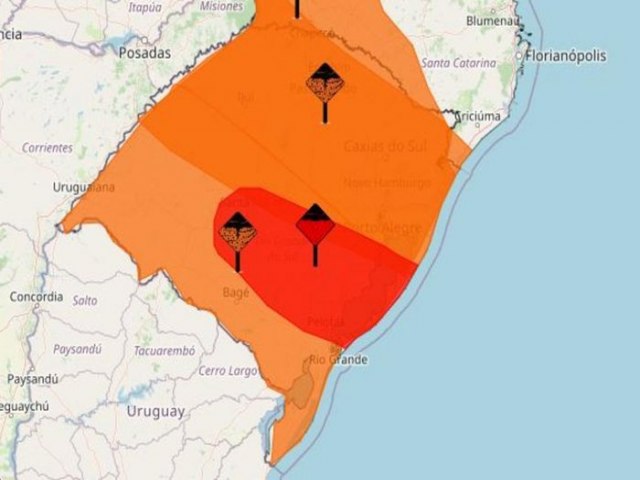 RS ganha novos alertas de tempestade do Inmet