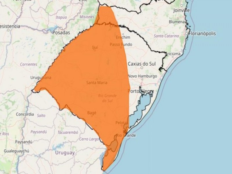 Inmet emite alerta para risco de temporal em regies do RS nesta quinta-feira