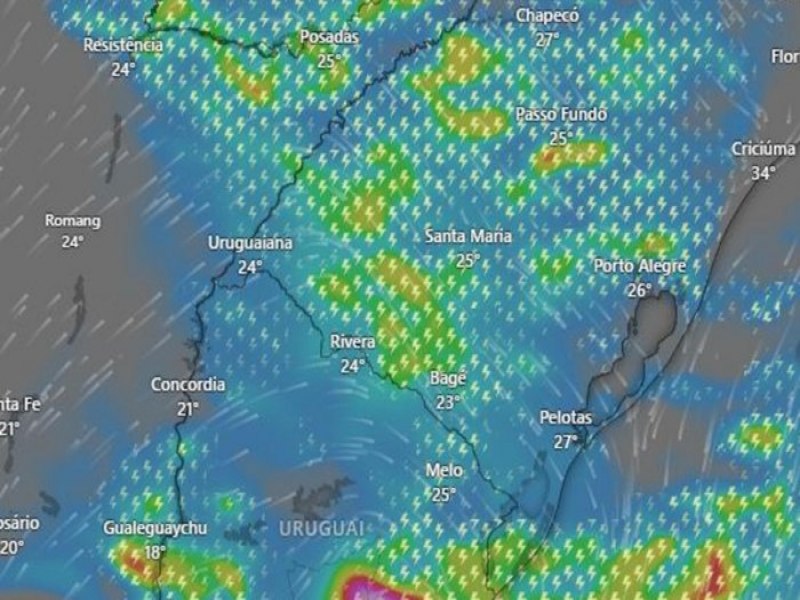 Aps vento acima de 100 km/h em Santa Maria, tempestade dever avanar sobre Porto Alegre durante a tarde