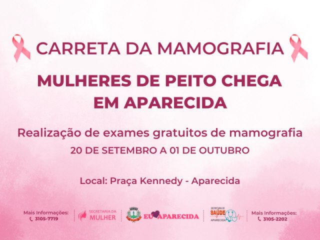 Carreta da mamografia chega em Aparecida na prxima semana