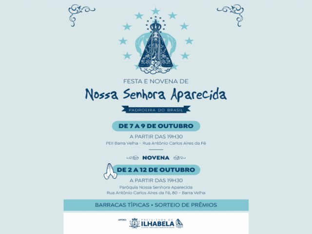 Festa e Novena de Nossa Senhora Aparecida j tem data confirmada em Ilhabela