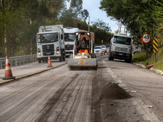 Obra de recuperao da rodovia SP-55 avana e Prefeitura de So Sebastio pede pacincia aos motoristas